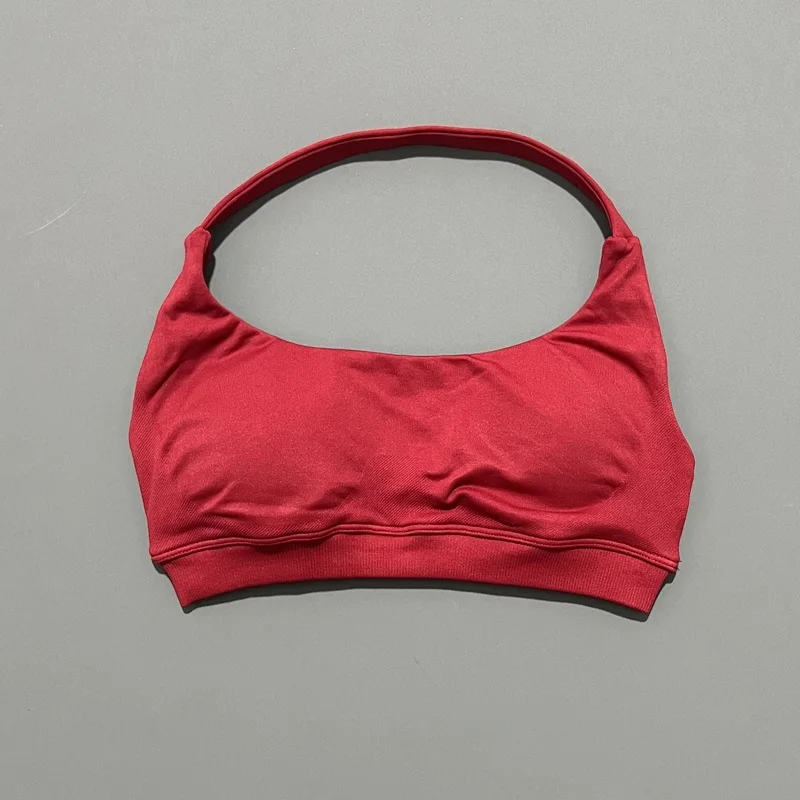 HISTELLO Nahtloser Neckholder-Sport-BH für Damen, offener Rücken, hoher Halt, gepolstertes Oberteil, für Pilates, Yoga, Fitness, Gym, Workout – Detail 24
