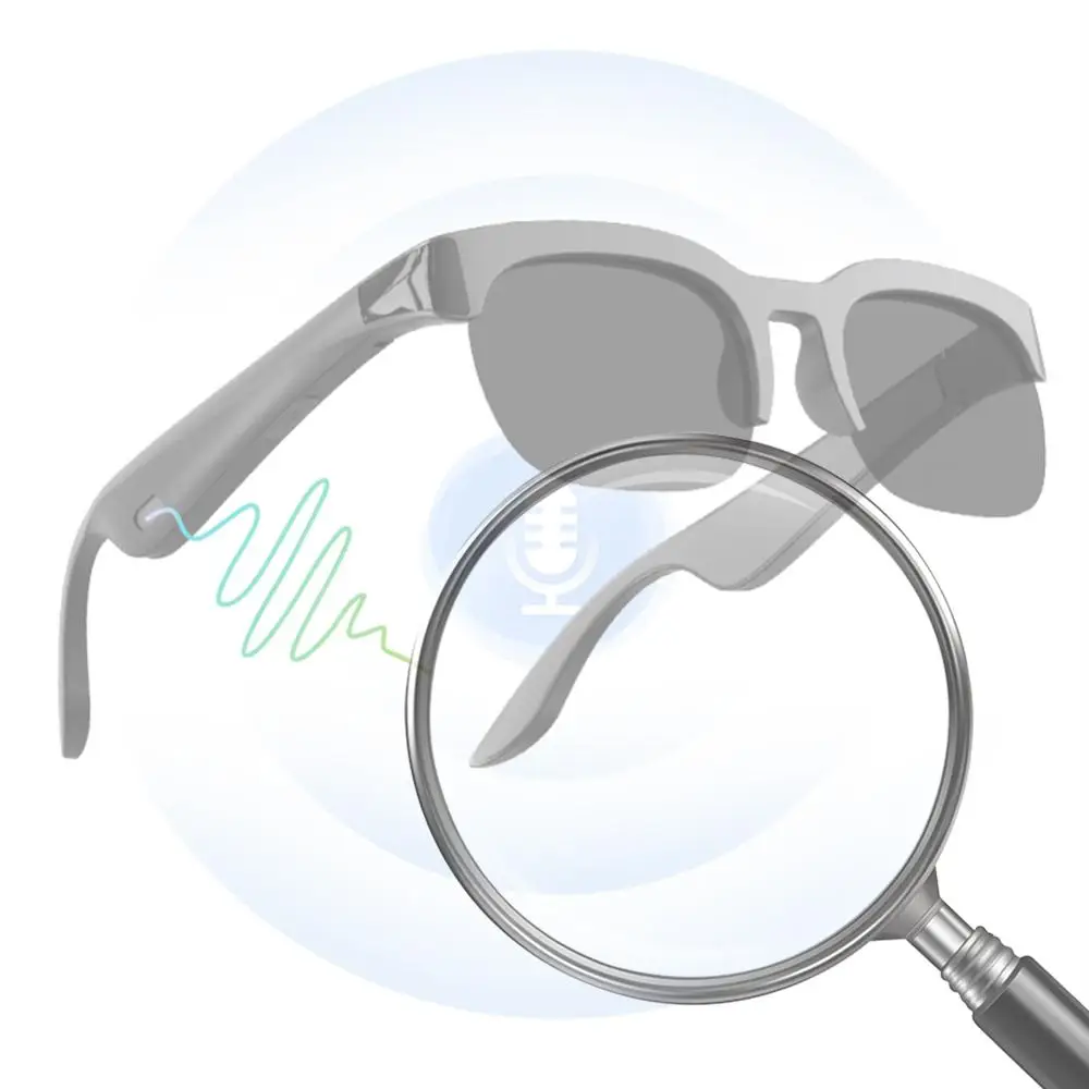 

BT Sunglasses with AI Translator Hands-Free Music & Calls Outdoor Sports Headphones UV Protection for Men and Women