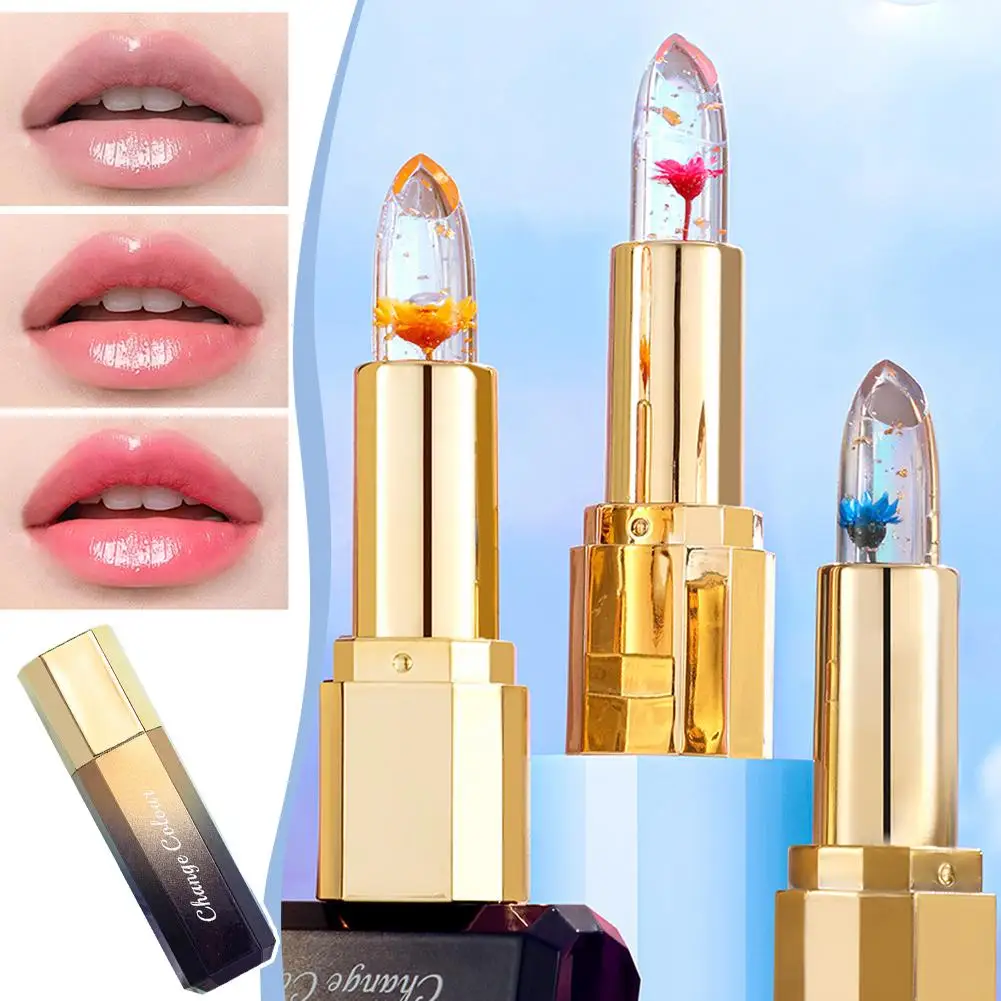 1 Stuks Kleur Veranderende Lippenstift Jelly Kleur Non Stick Lippenstift ﻿ Hydraterende Langdurige Lipgloss Make-Up 3 Stijlen Kleur Van Z8g8