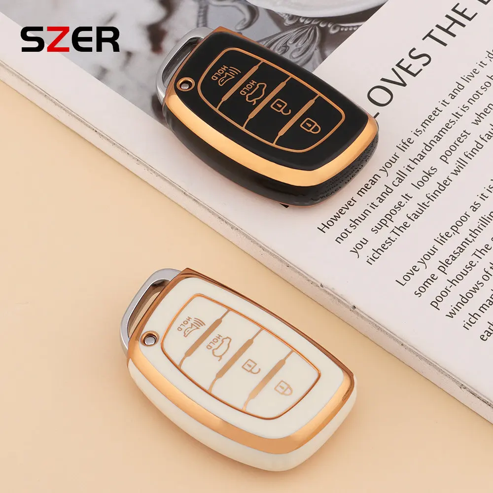 TPU Auto Fernbedienung Schlüssel Fall Abdeckung Shell Fob Für Hyundai Tucson Santa Fe Rena Sonata Elantra Creta Ix35 Ix45 I10 i30 I40 Zubehör
