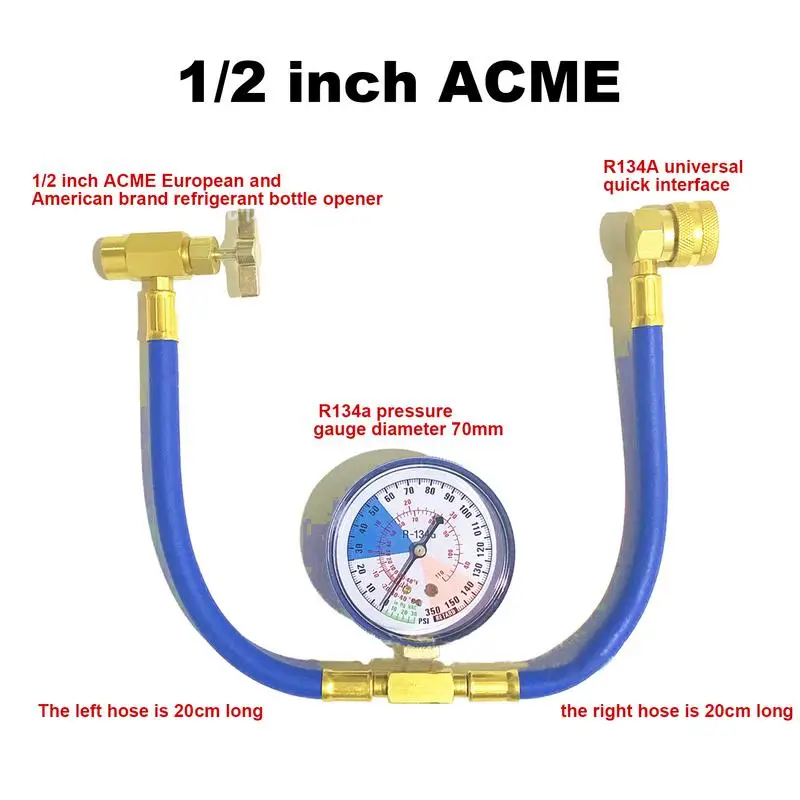 R134a Refrigerante Open Valve Charging Pipe Freon R134a Air Conditioning Recharge Hose Car Air Conditioner Tools