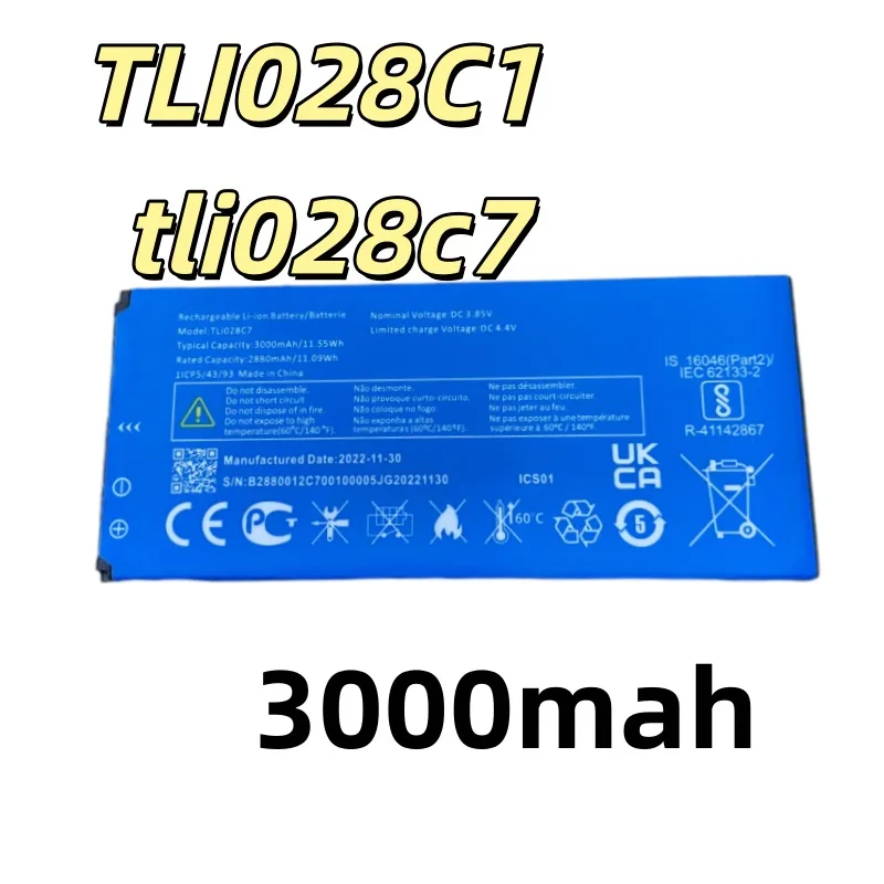 Replacement battery Suitable for TLI028C1 tli028c7 mobile phone battery panel 3000mah