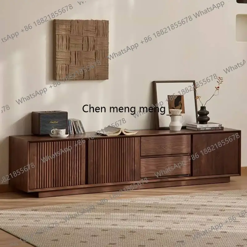 

Unique Dark Brown Tv Cabinet Simple Minimalist 180Cm Japanese Floor Tv Stands Modern Designer Mueble Televisor
