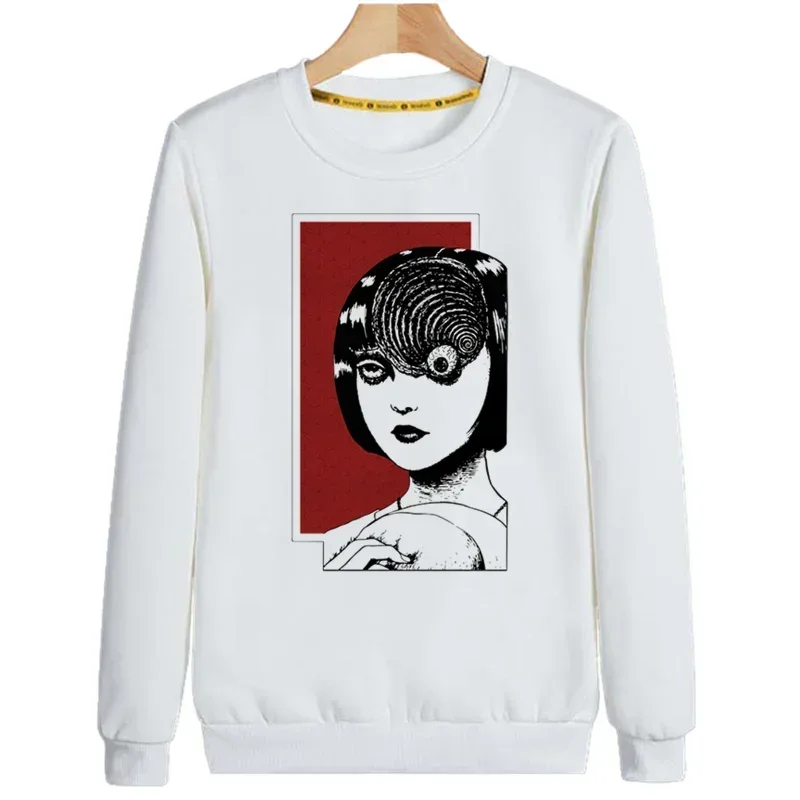 Tomie Junji Ito Suehiro Maruo Manga Horror Hoodies Sweatshirt Print Trend Mens Clothes Hip-Hop Male Crewneck Hoodies Men