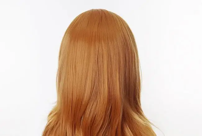 Perruque Synthétique Bouclée Orange pour Costume de Cosplay, Cheveux Longs, Fibre 02/10/2018, Bandeau, Bonnet