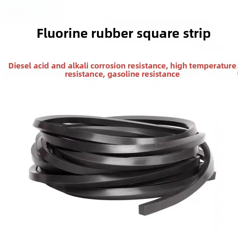 

Fluorine Rubber Strip 6mm 7 8 10 12 14 Acid Alkali Oil Resistant Square Rubber Seal