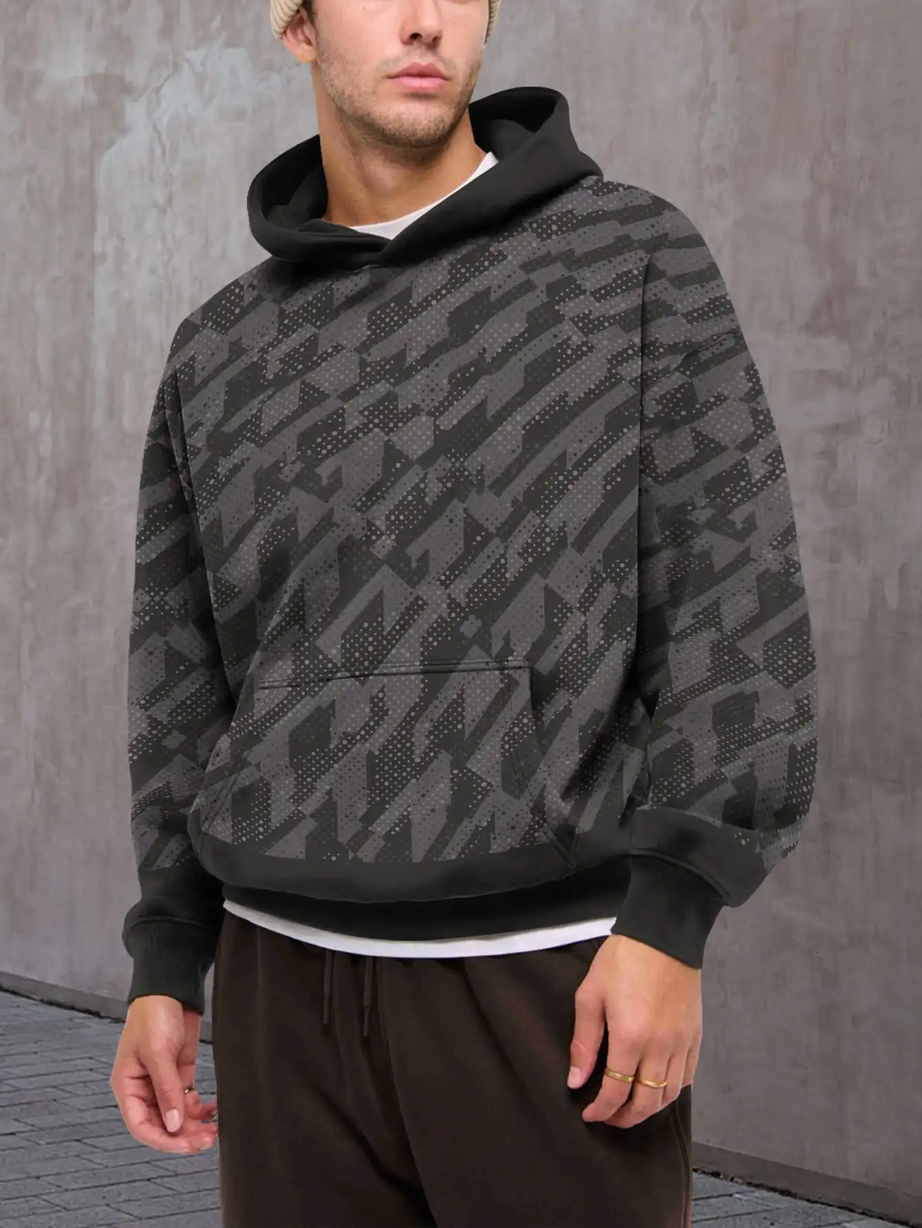 

Pink Stripe Style 3D Printed Hooded Geometric Pattern Hoodie Sweatshirt Casual Street Style Pullover Hoodie Tops