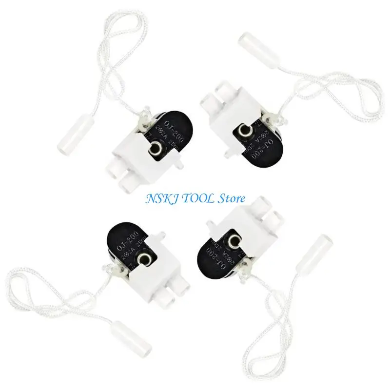 L8RC 4Pieces Thực tế hoạt động mượt mà SILL STORALITH Công tắc ánh sáng cho đồ đạc phòng ngủ Cơ chế kéo dây Dễ dàng cài đặt