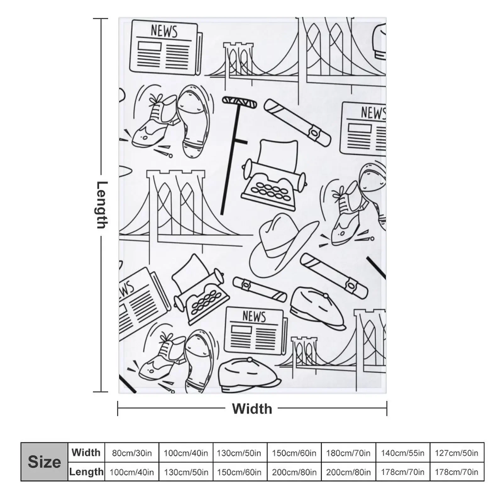 Newsies Doodles Collage Throw Blanket Summer Beddings Warm sofa bed Thermals For Travel Thin Winter beds Blankets