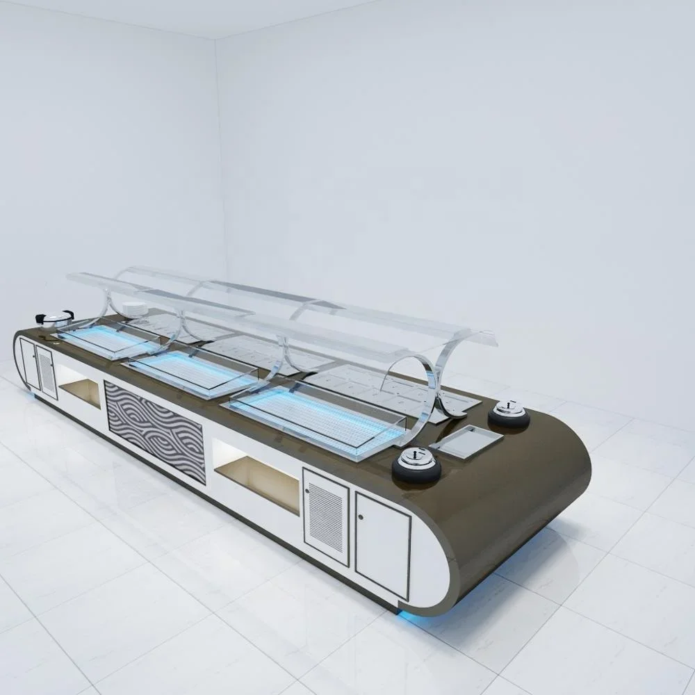 Design Restaurant Salad Display Bar Buffet Counter Luxury Salad Bar Refrigerator