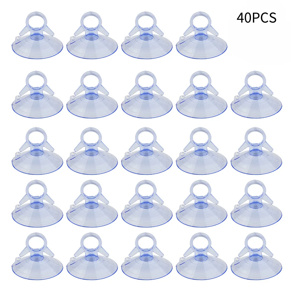 40PCS Suckers Car Sunshade Suction Cups Heavy Duty Clear Rubber Plastic Suckers PVC Suction Cup Hook 45mm