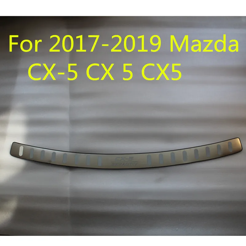 For Mazda Cx-5 cx5 2017-2019-2023 Stainless Steel Rear Trunk Bumper Protector Rear Scuff Plate Rear Door Sill Car Accessories