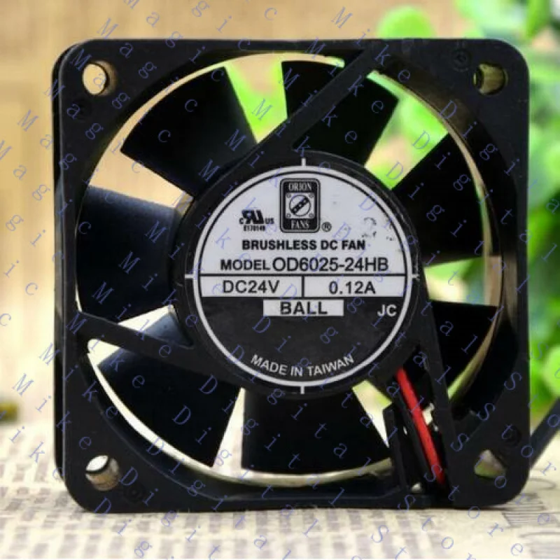 

UU for ORION FANS OD6025-24HB 6025 6cm 24V 0.12A 60*60*25MM 2 line double ball fan