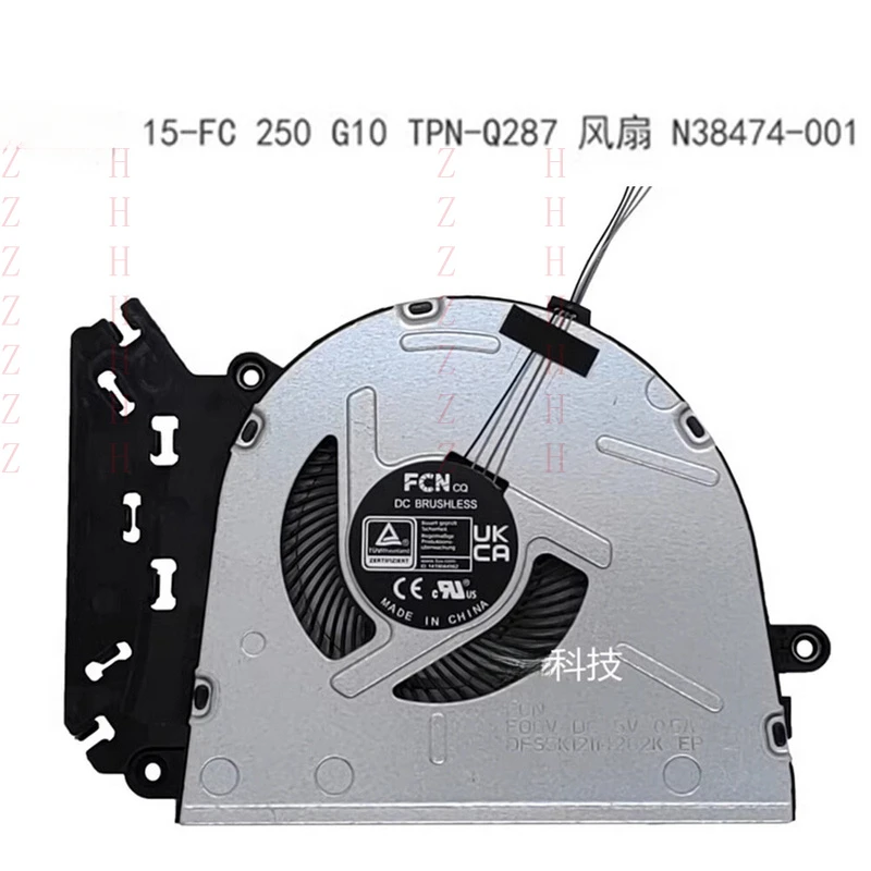 

ZZHH For HP 15-FC 250 G10 TPN-Q287 Laptop CPU Cooling Fan N38474-001