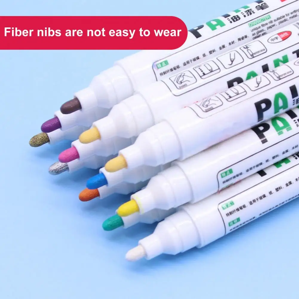 Smooth Writing Assorted Colors Fabric Canvas Rock Graffiti Pens for Home/Family