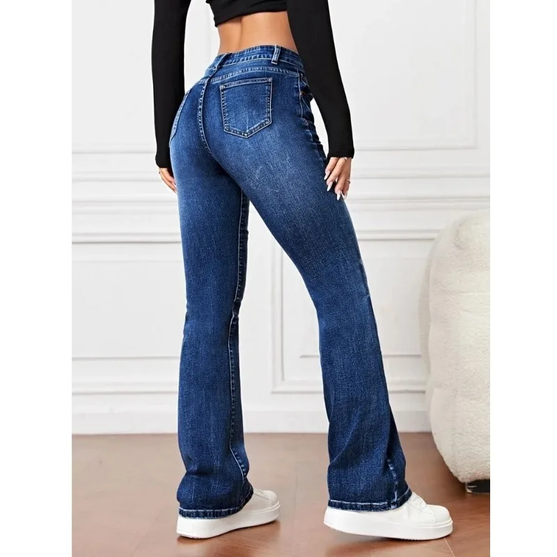 Women Stretch Denim Jeans Ladies Slim Straight Pants Casual Pantalones de mujer pantalon femme