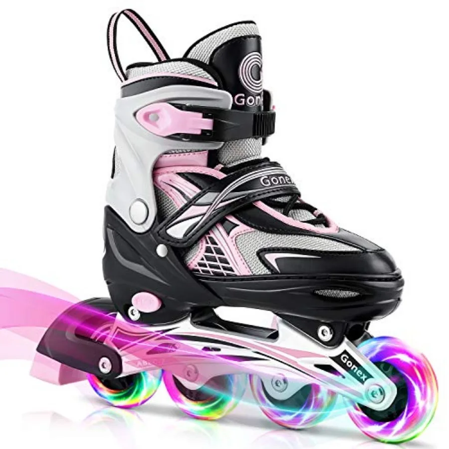 

Inline Skates for Girls Boys,Adjustable Skates Outdoor Blades Inline Roller Skates for Teens Women with Light Up Wheels for Ind