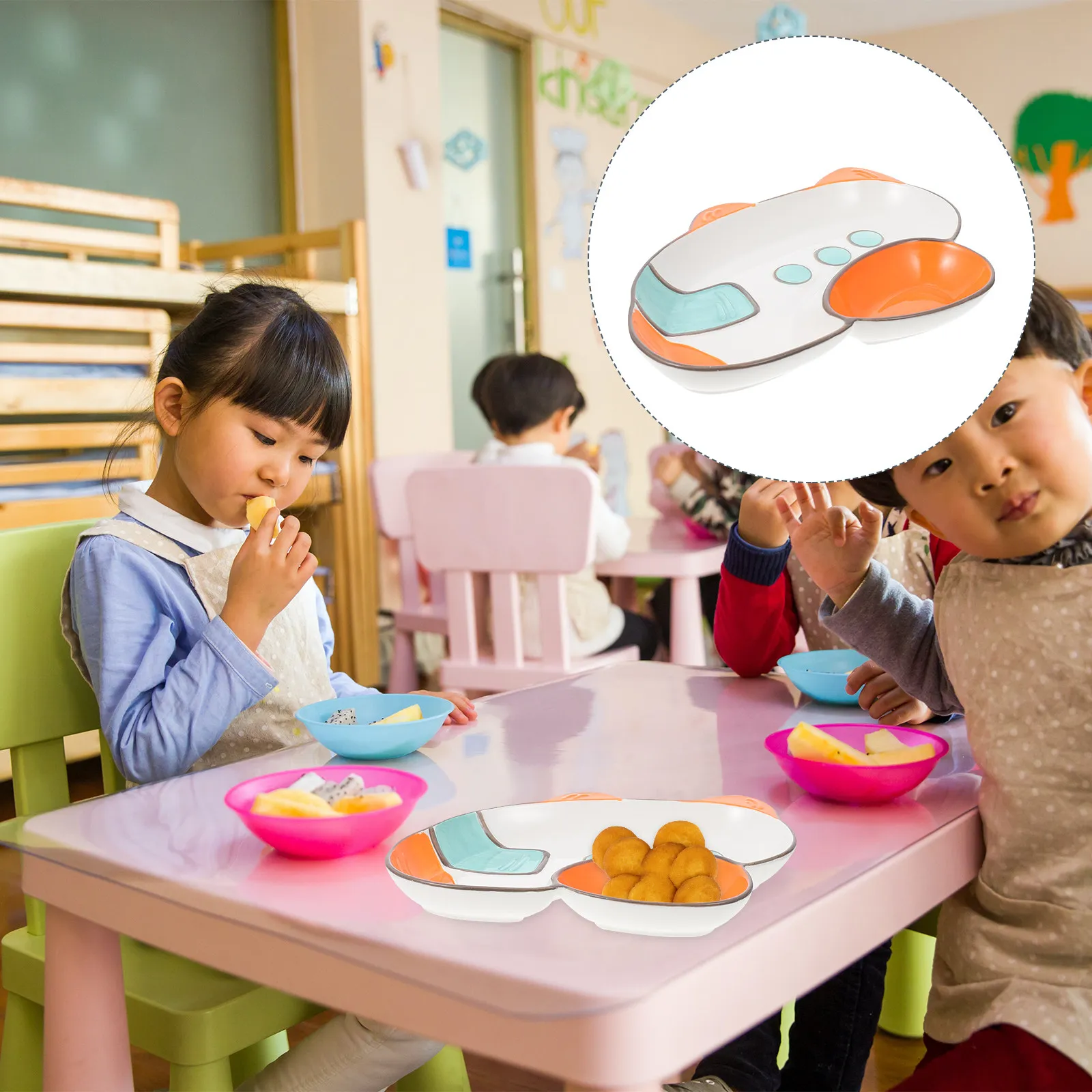 

1Pcs Airplane Shaped Ceramic Dinner Plate Safe Non-Toxic Eating Supply for Daily Meals Parties Housewarming Gift