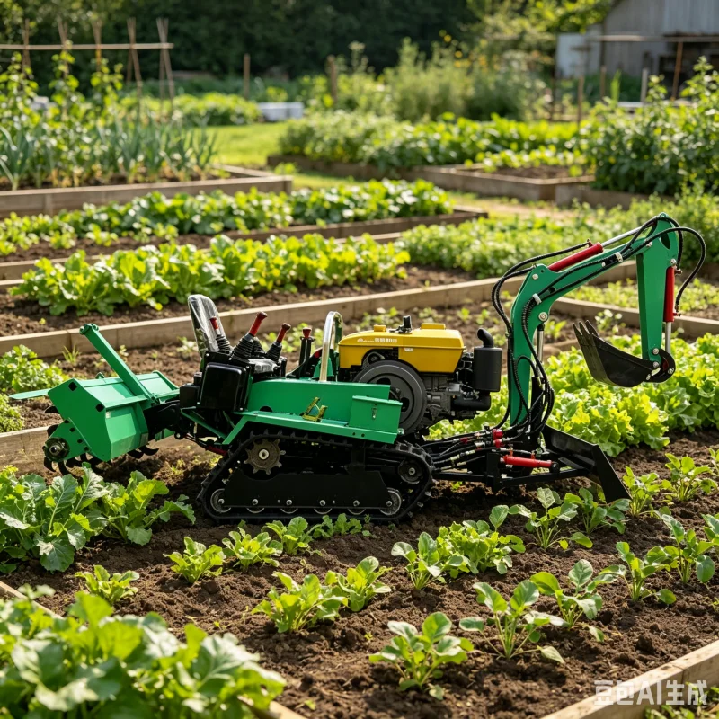 Commercial Grade Diesel Rotary Tiller Crawler Power Cultivator High Torque Hard Clay Soil Loosening Equipment