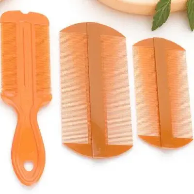 Peine para caspa de 3 uds., peines de masaje para el cuero cabelludo de plástico antiestático de doble cara, peine de dientes finos portátil para relajación del cabello
