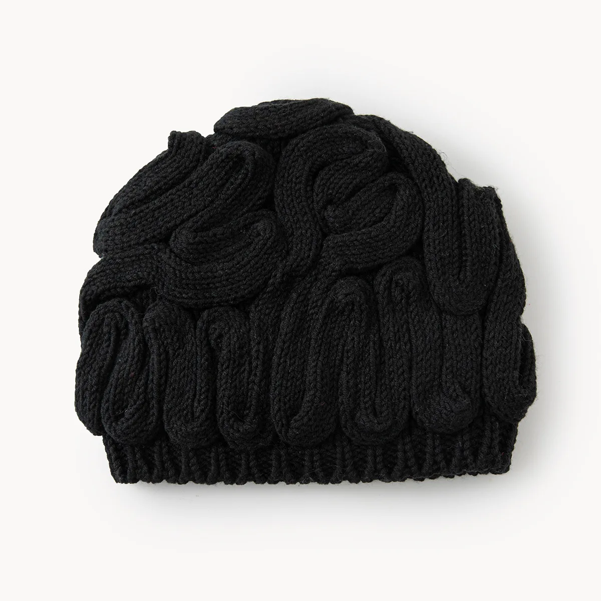 Wacky Dopamine Handmade Brain Flower Caps Men's And Women's Fashionable Keep Warm And Ear Protection Knitted Hats