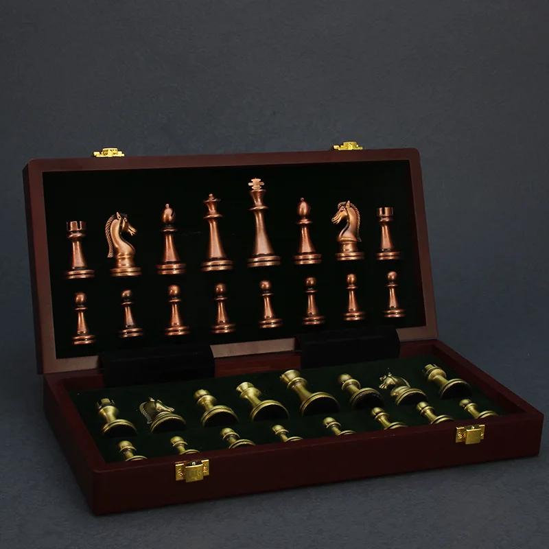 

Figures Table Chess Games Quality Monopoly Wooden Vintage Luxury Metal Chess Games Family Ajedrez Profesional Game Accessories