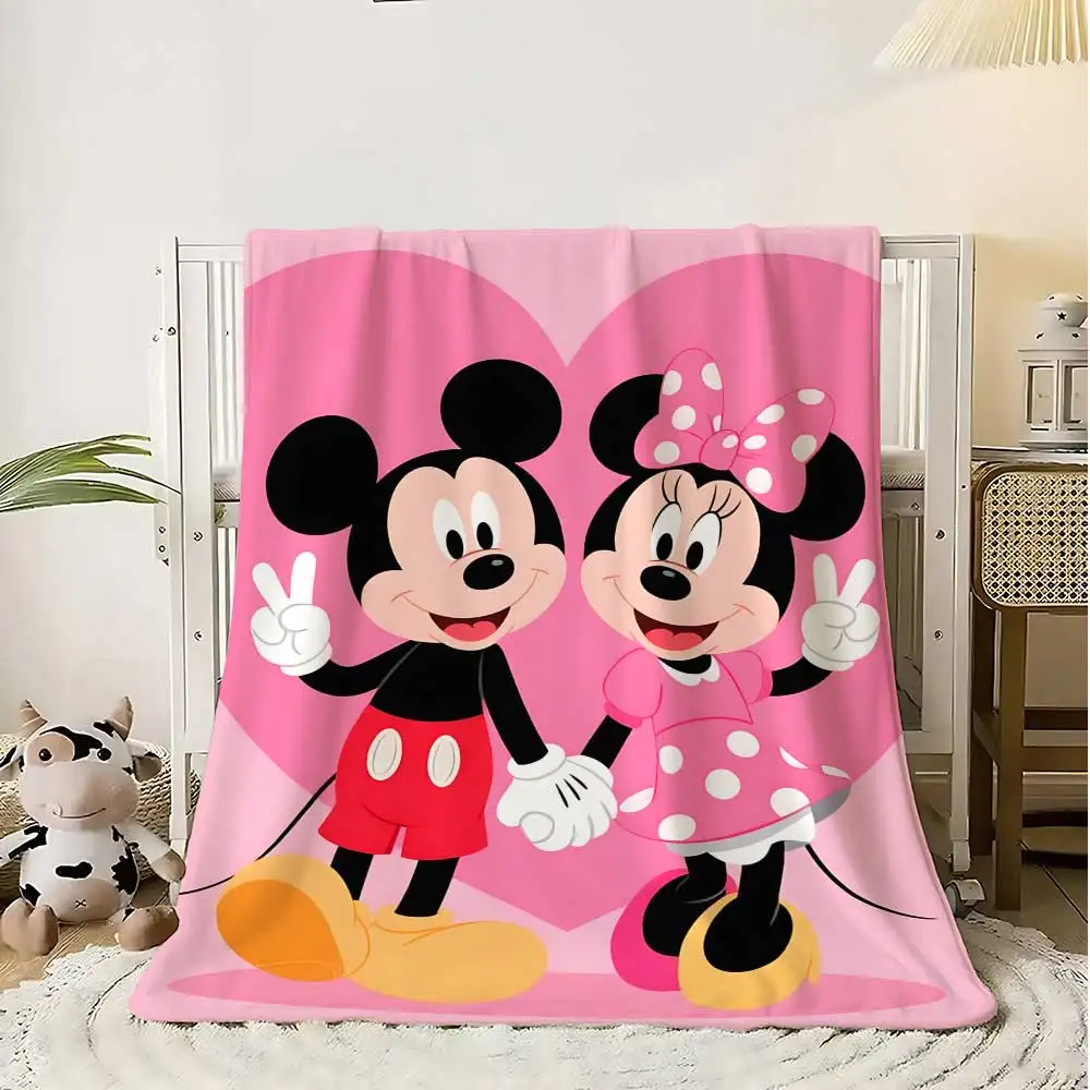 Kawaii Maus Cartoon Kniedecke für dekoratives Sofa, flauschige weiche Decken, Schlafzimmerdekoration, Zuhause, Tagesdecke auf dem Bett, Überwurf
