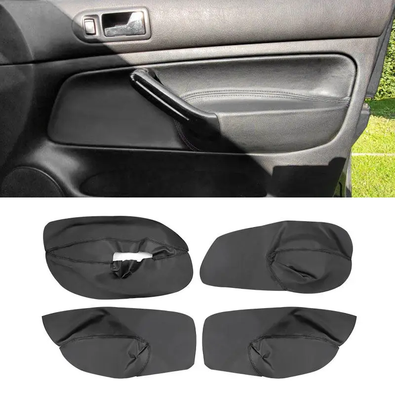 Solo LHD 4 Porte Auto Bracciolo In Pelle Nera Copertura Per VW Golf 4 MK4 Jetta 1998 1999 2000- 2004 2005 Porta Bracciolo Pannello di Copertura Trim