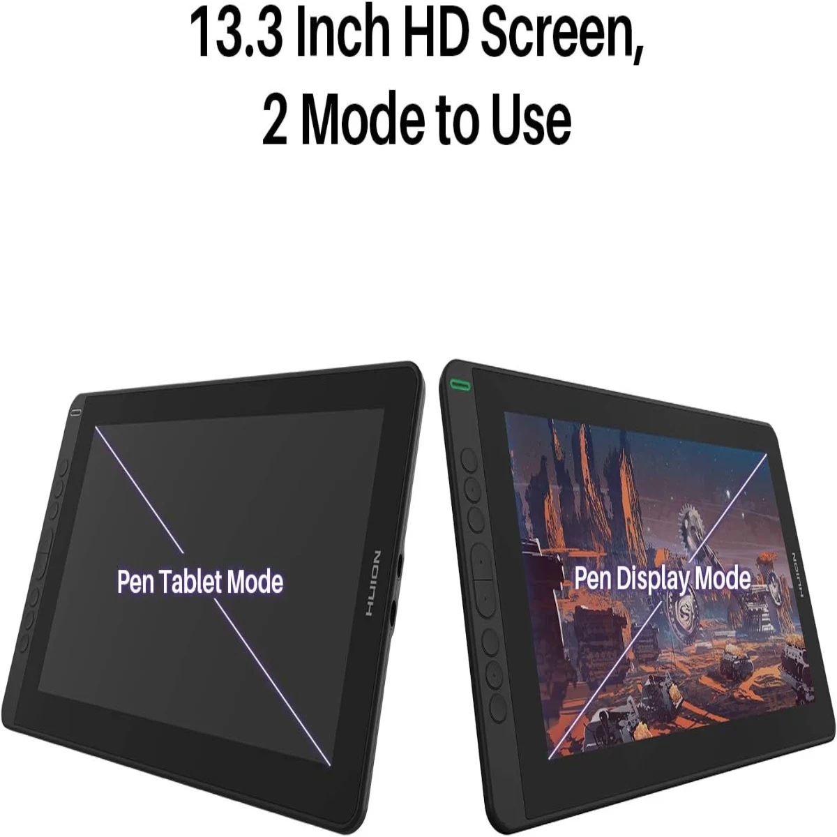 HUION Kamvas 13 Graphic Tablet Monitor 120%sRGB Battery-Free Pen Display Drawing Monitor 8192 Levels Pen with Express Keys Gamut