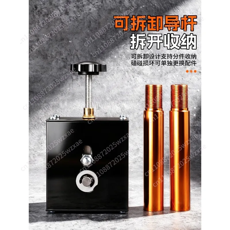 Fast semi-automatic threading machine, pipeline line threading artifact adjustable portable precision threading device