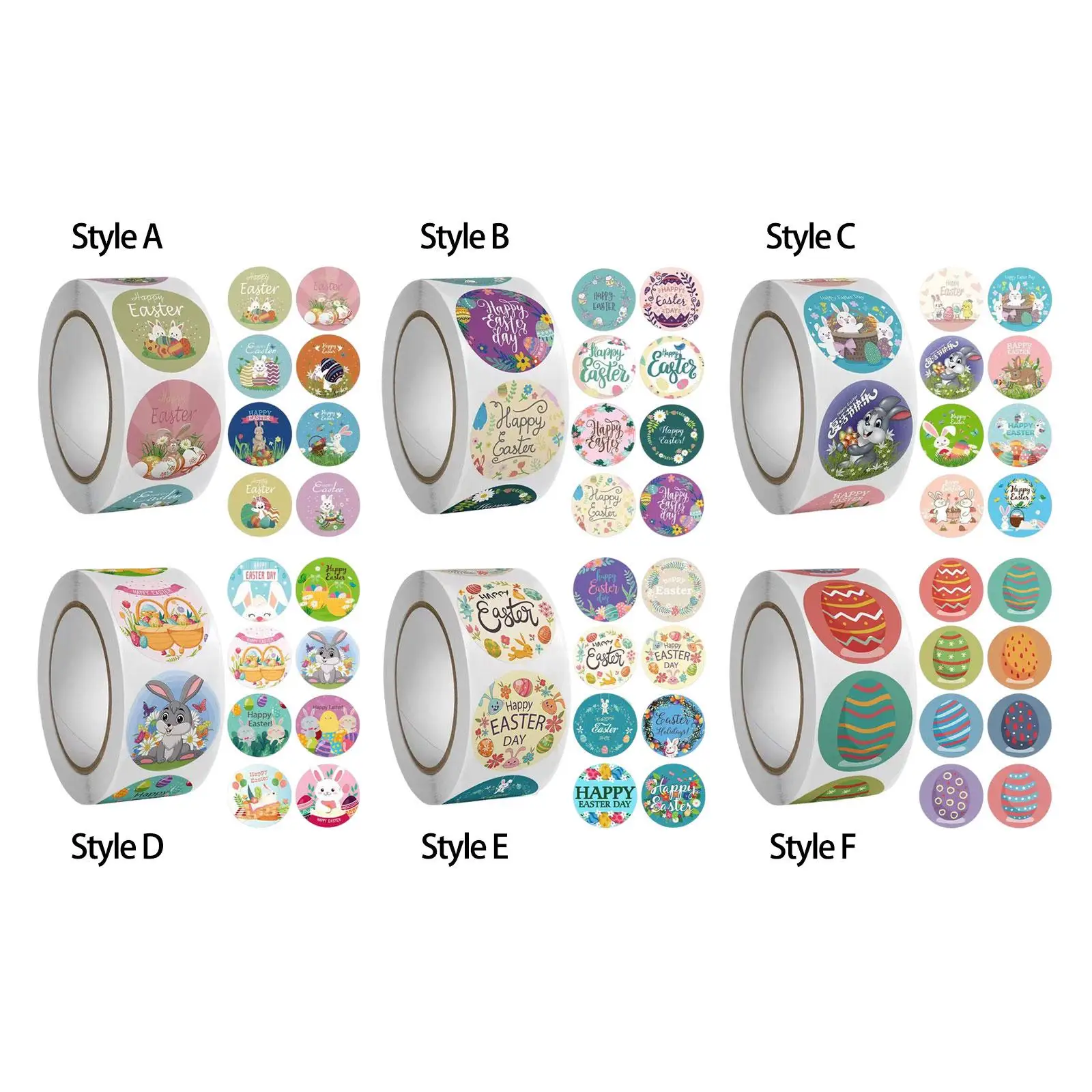 500Pcs Easter Stickers Envelope Seals Party for Card Making Present Package