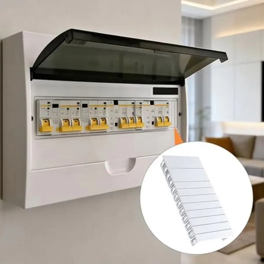 50pcs Electric Panel Slot Covers Modular Hole Covers For Fuse Box Distribution Box Panels Replacement Plastic Slot Cover Parts