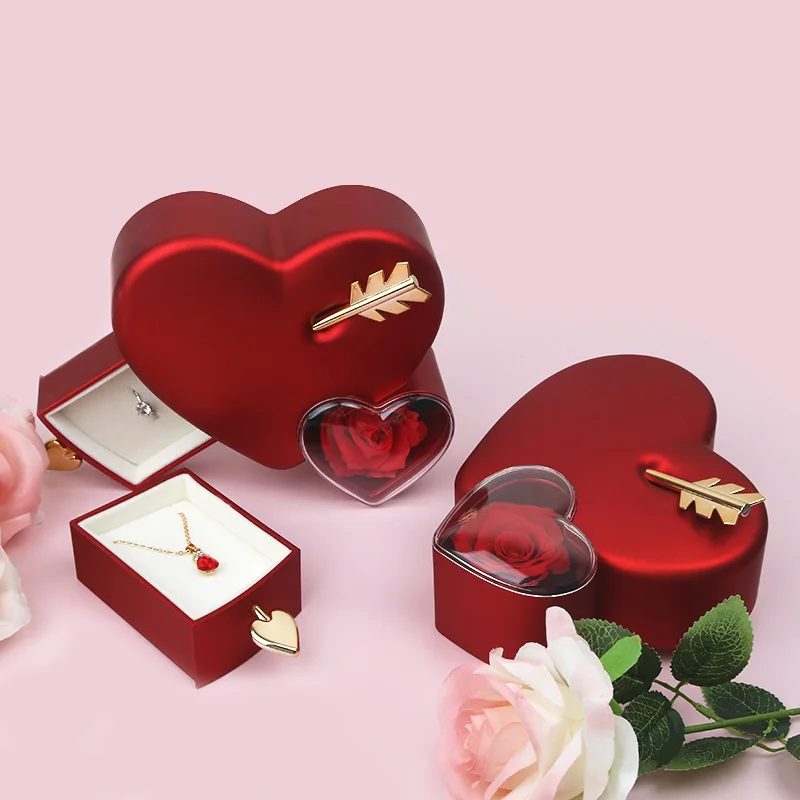 2025 Eternal Rose Jewelry Box with Custom Name Necklace For Girlriend Wife Day Valentine\'s Day Mother\'s Day Special Christmas Gi