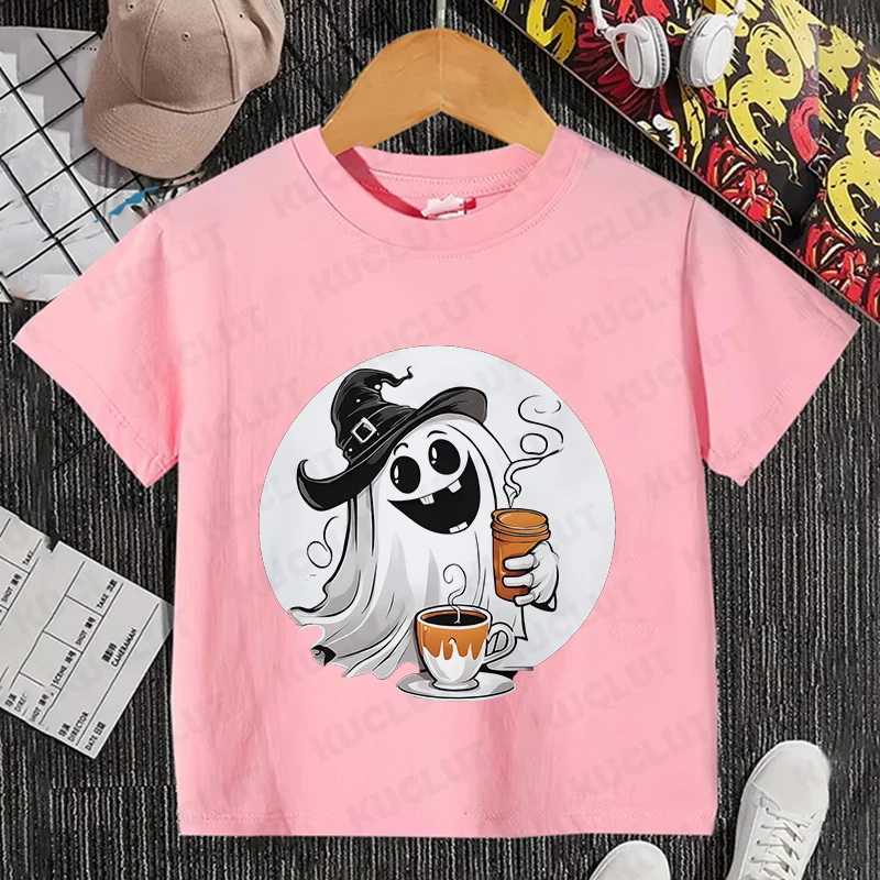 Happy Halloween Party T-shirts for Kids T-Shirt Girls Boys Clothing Cute Casual Tops Spooky Boo Season Pumpkins Child T-shirts