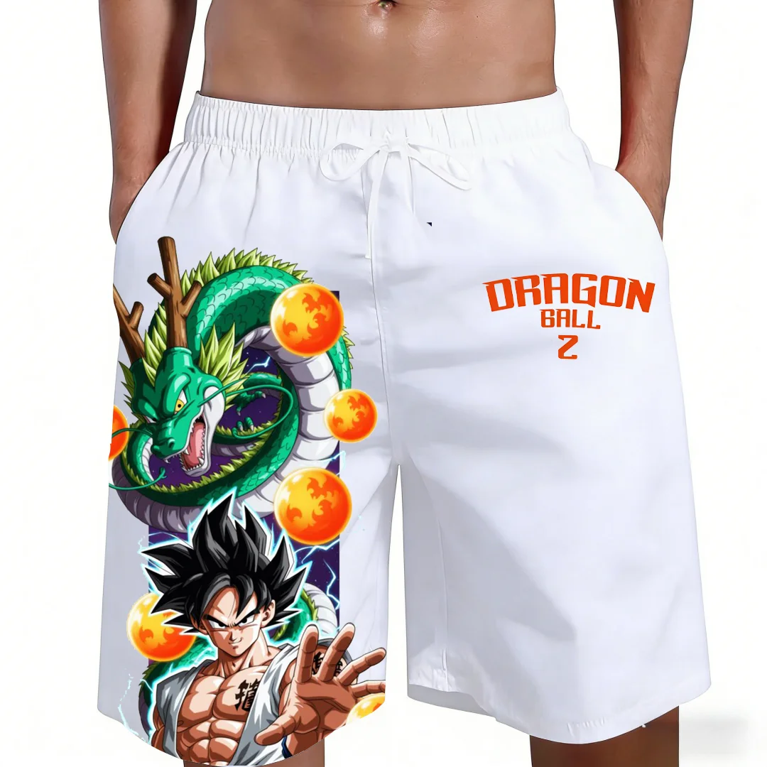 2026 Neue Dragon Ball Goku Shenron Dragon Balls Anime-Print Strandshorts Lässige Lockere Familien-Partnerlook Outfits Sommer Schnelltrocknend