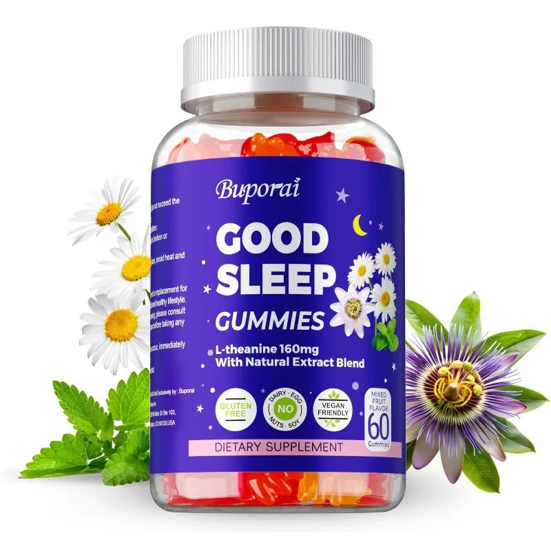 Sleep Gummies - Relieve Insomnia, Improve Sleep Quality, Reduce Waking Time, Help Improving Insomnia, Boosts Vitality and Energy