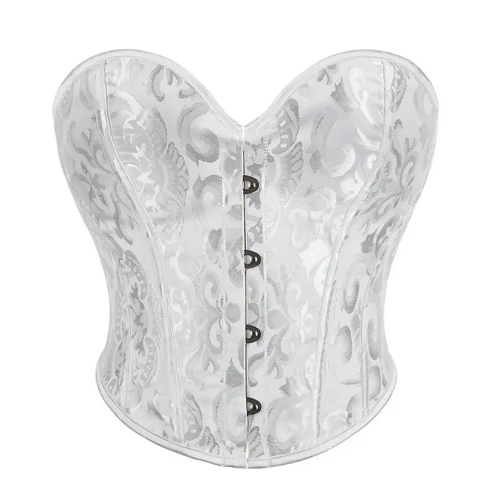 

Сексуальный корсет с кружевным дизайном, формирователь тела, цветочный принт, корсет со стальными костями, плотный корсет с завязкой на талии, придворная одежда
