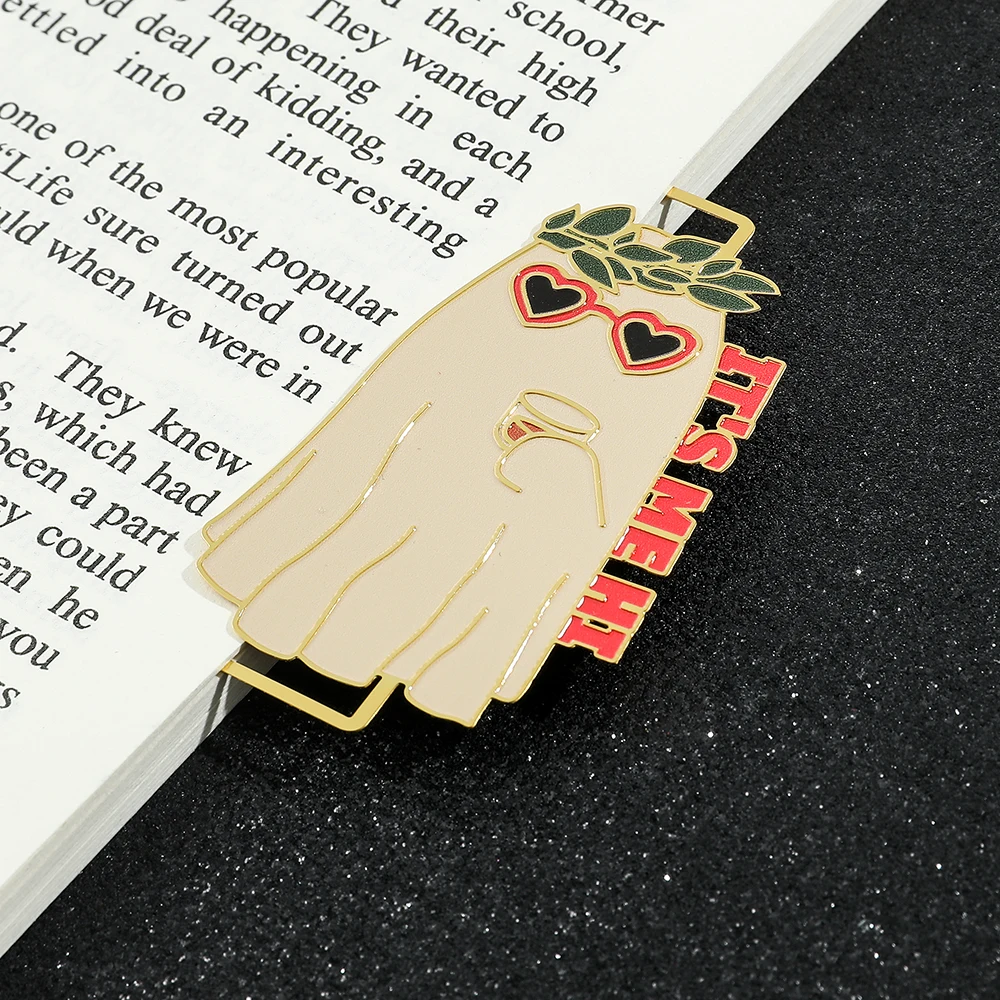 Cute Sunglasses Edition Book Mark Paper Clip Metal Bookmarks Anime Fans Collection Gift for Book Lovers Men Women