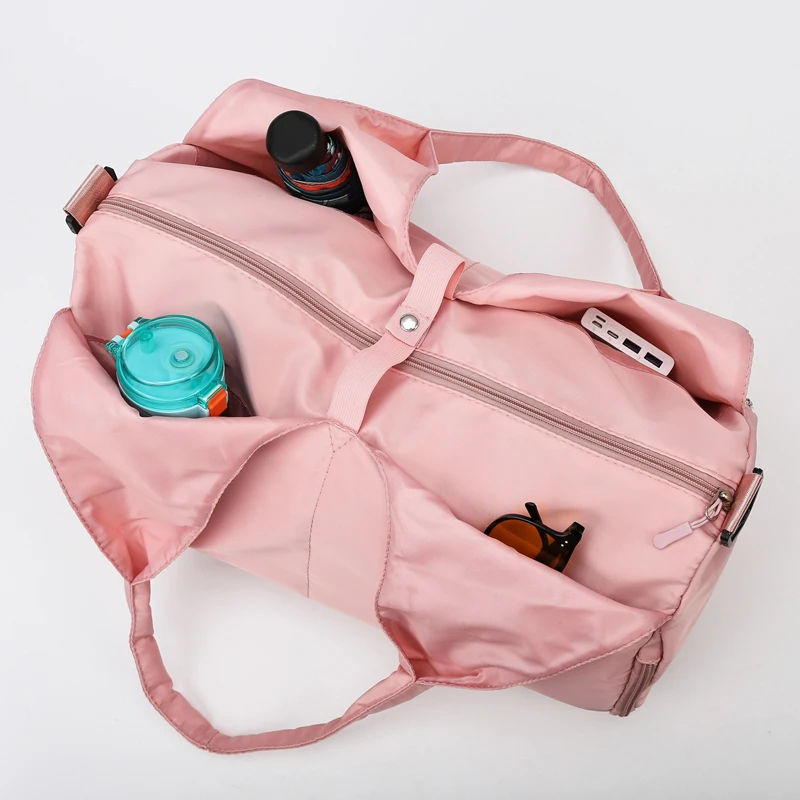 Bolsa de Fitness multifuncional para hombre y mujer, bolsa de viaje a prueba de agua con movimiento de separación en seco y húmedo, bolsa de Yoga de