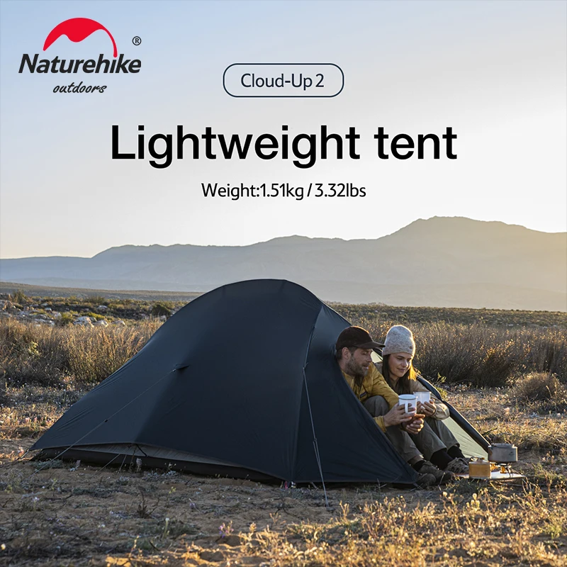 Naturehike Cloud Up 1 Person Tent Camping Tent Ultralight Hiking 1 Person Tent Double Layer Backpacking Tent With Mat Outdoor