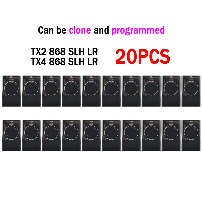 

20PCS New Garage Door Remote Control XT2 XT4 868 SLH LR 868MHz 787009 787010 7870091 7870101 TML2 TML4 T2 T4 DL2 DL4 868 SLH LR