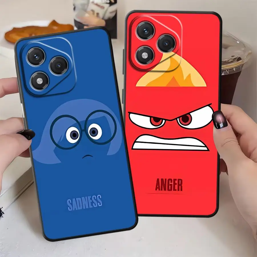 Disneys Inside Out Cute Case for Honor X9a X7 90 70 8X X8 X5b X6 Magic5Lite 200 400 Lite Black Soft Phone Cover
