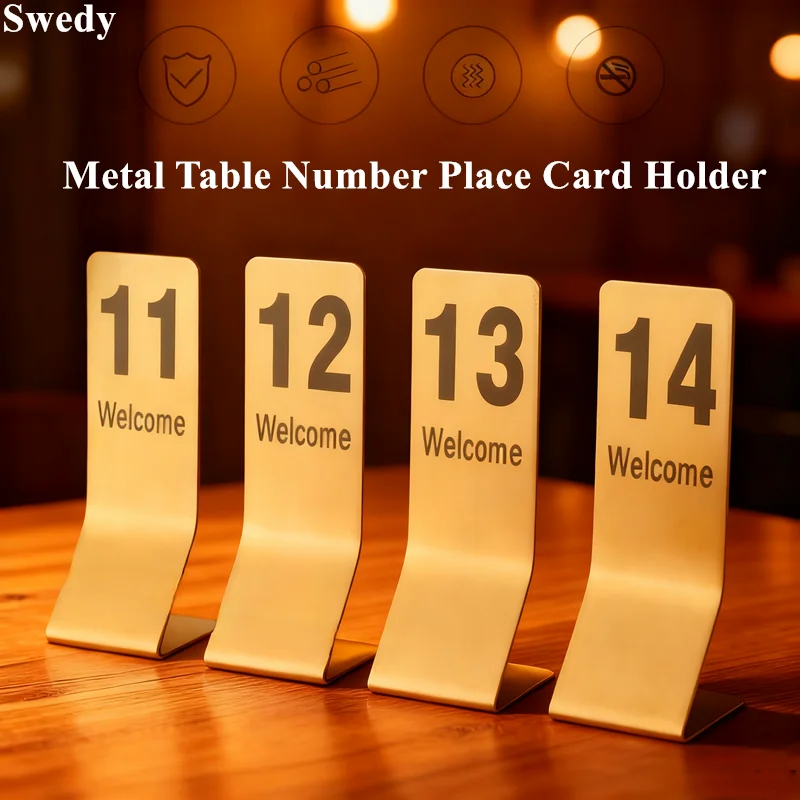 Stainless Steel Wedding Table Number Holder Stand Banquet Restaurant Party Decorate Place Card Holder Stand