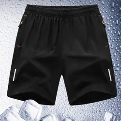 Summer Ice Silk Quick Dry Cropped Pants Men s Athleisure Shorts Men s Loose Breathable Beach Pants Men s Plus Size Shorts