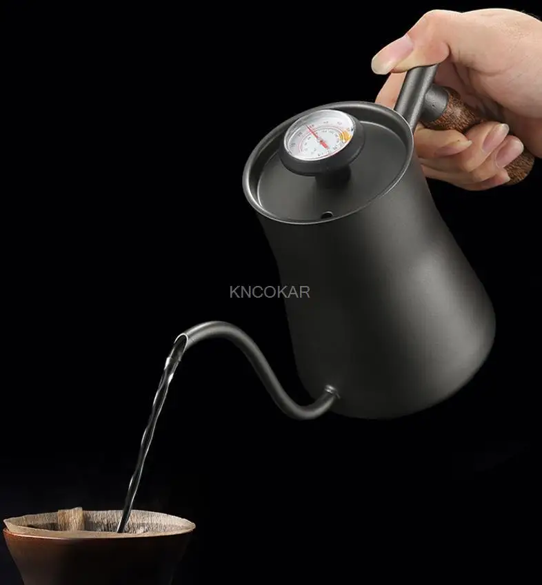 

Кастрюля для контроля температуры из нержавеющей стали с длинным горлышком, подвесными ушками и тонким горлышком, бытовые аксессуары капельного типа, кофе