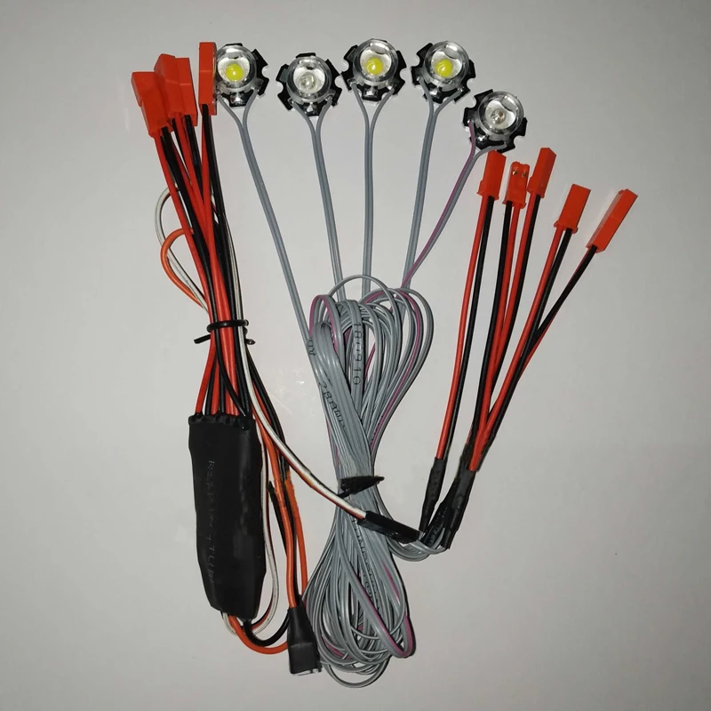 1PC 5W High Brightness Lamp Beads LED Strobe Light Support 4.8-8.4V Receiver Power Supply for RC Model Airplane Night Navigation