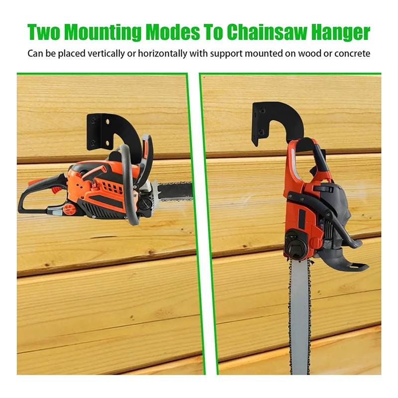 A25F-Chainsaw Wall Mount Holder, Heavy Duty Organizer Mounted Chainsaw Rack, Chain Saw Hanger For Garden