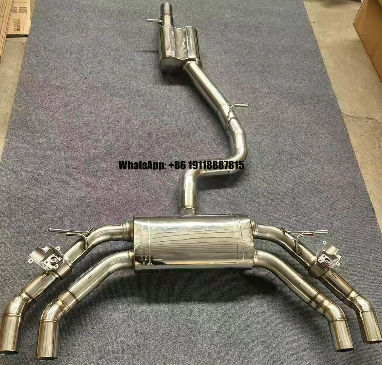 

Выхлопная система Cat-back из нержавеющей стали для Audi S3 8V 2.0T, высокопроизводительная выхлопная труба