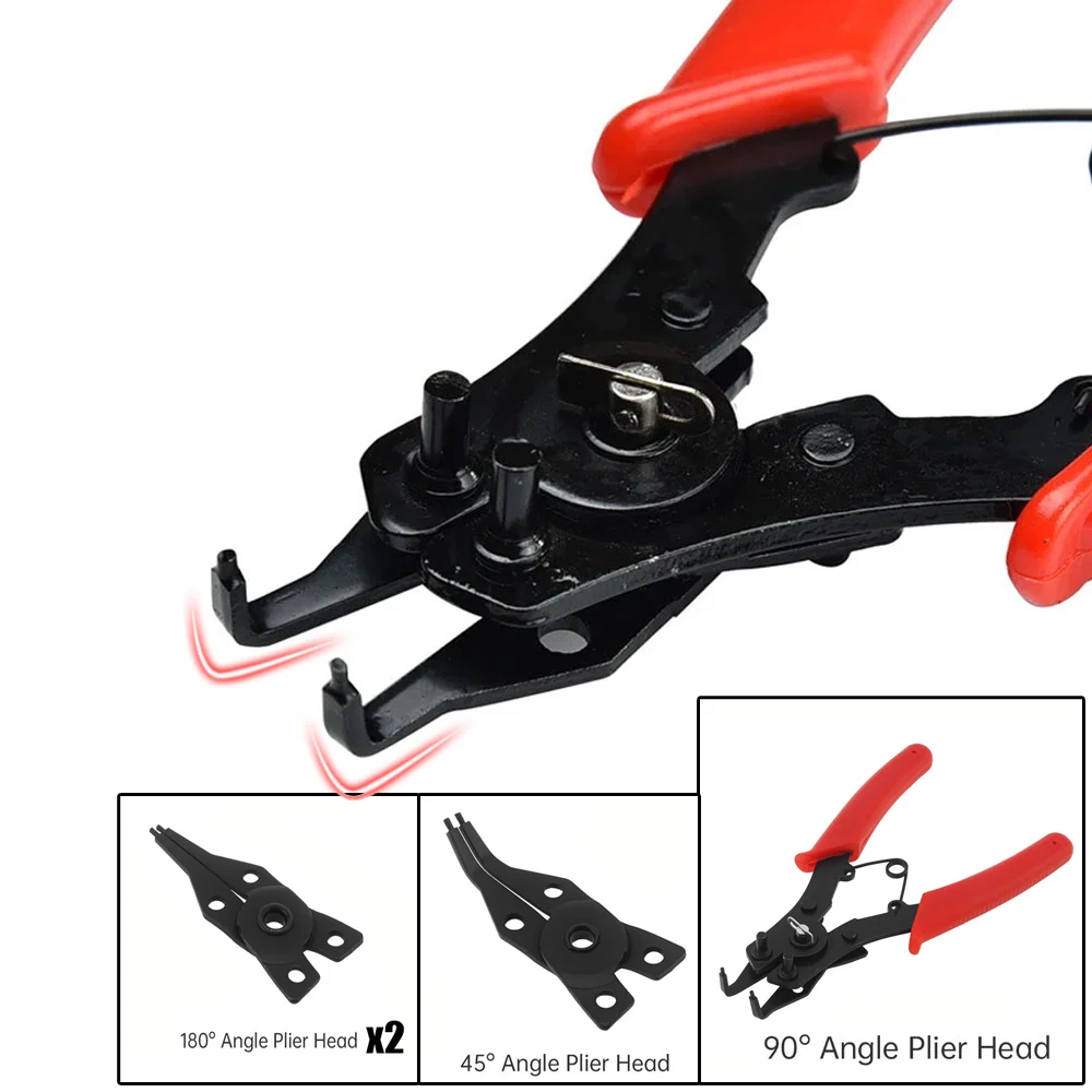 

1 комплект, автомобильные съемные плоскогубцы 4-в-1, набор фиксированных плоскогубцев, многофункциональный съемный инструмент для снятия внутреннего внешнего кольца, автоаксессуары