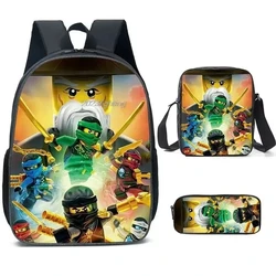 Ninja 3pcs Backpacks Printe Primary and Secondary School Bags Children's Backpacks Anime Cartoon School Bag Travel Mochilas